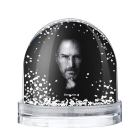 Снежный шар с принтом Steve Jobs в Екатеринбурге, Пластик | Изображение внутри шара печатается на глянцевой фотобумаге с двух сторон | iphone | steve jobs | стив джобс | эппл