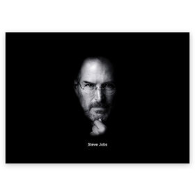 Поздравительная открытка с принтом Steve Jobs в Екатеринбурге, 100% бумага | плотность бумаги 280 г/м2, матовая, на обратной стороне линовка и место для марки
 | iphone | steve jobs | стив джобс | эппл