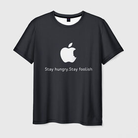 Мужская футболка 3D с принтом Стив Джобс в Екатеринбурге, 100% полиэфир | прямой крой, круглый вырез горловины, длина до линии бедер | iphone | steve jobs | стив джобс | эппл