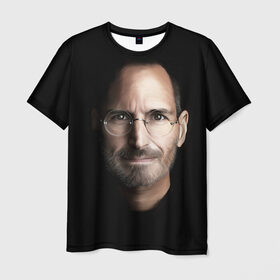 Мужская футболка 3D с принтом Стив Джобс в Екатеринбурге, 100% полиэфир | прямой крой, круглый вырез горловины, длина до линии бедер | iphone | steve jobs | стив джобс | эппл