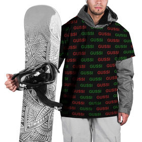 Накидка на куртку 3D с принтом GUSSI в Екатеринбурге, 100% полиэстер |  | anti brend | gussi | trend | антибренд | гуси | мода | надписи | тренд