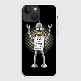Чехол для iPhone 13 mini с принтом Kill All Humans в Екатеринбурге,  |  | all | bender | futurama | humans | kill | бендер | близок | всех | конец | людей | футурама