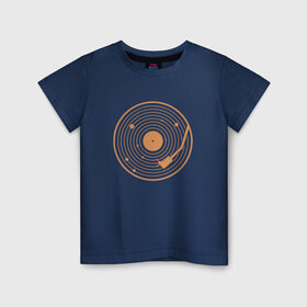 Детская футболка хлопок с принтом Солнечная пластинка в Екатеринбурге, 100% хлопок | круглый вырез горловины, полуприлегающий силуэт, длина до линии бедер | Тематика изображения на принте: венера | геометрия | звук | земля | игла | кольца | круги | марс | меркурий | минимализм | планеты | пластинка | сатурн | солнечная пластинка | солнечная система | солнце | уран | юпитер