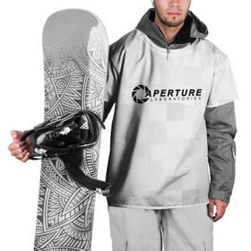 Накидка на куртку 3D с принтом Aperture Labs в Екатеринбурге, 100% полиэстер |  | Тематика изображения на принте: лаборатория | портал