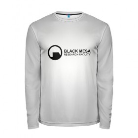 Мужской лонгслив 3D с принтом Black Mesa в Екатеринбурге, 100% полиэстер | длинные рукава, круглый вырез горловины, полуприлегающий силуэт | black mesa | half life | халф лайф | черная меса