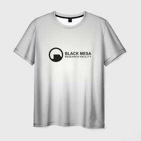 Мужская футболка 3D с принтом Black Mesa в Екатеринбурге, 100% полиэфир | прямой крой, круглый вырез горловины, длина до линии бедер | black mesa | half life | халф лайф | черная меса