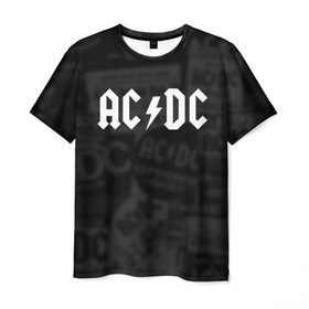 Мужская футболка 3D с принтом AC/DC в Екатеринбурге, 100% полиэфир | прямой крой, круглый вырез горловины, длина до линии бедер | acdc | альтернатива | группа | диси | метал | музыка | музыканты | рок | эйси | эйсидиси