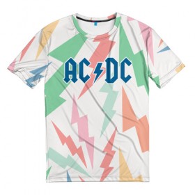 Мужская футболка 3D с принтом AC/DC в Екатеринбурге, 100% полиэфир | прямой крой, круглый вырез горловины, длина до линии бедер | acdc | альтернатива | группа | диси | метал | музыка | музыканты | рок | эйси | эйсидиси