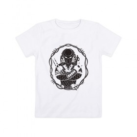 Детская футболка хлопок с принтом Predator в Екатеринбурге, 100% хлопок | круглый вырез горловины, полуприлегающий силуэт, длина до линии бедер | 