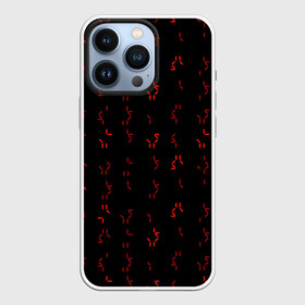 Чехол для iPhone 13 Pro с принтом Алфавит хищников в Екатеринбурге,  |  | prediator | алфавит | инопланетяне | код | опасность | пришельцы | символы | фильм | хищник