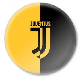 Значок с принтом JUVENTUS в Екатеринбурге,  металл | круглая форма, металлическая застежка в виде булавки | cr7 | fc | football | football club | juve | juventus | ronaldo | sport | роналдо | спорт | спортивные | униформа | фирменные цвета | фк | футбол | футбольный клуб | ювентус