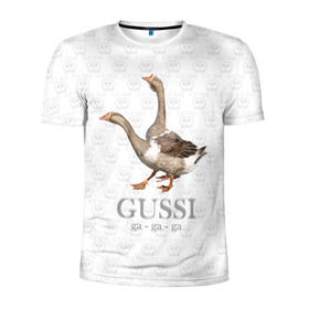 Мужская футболка 3D спортивная с принтом Гуси в Екатеринбурге, 100% полиэстер с улучшенными характеристиками | приталенный силуэт, круглая горловина, широкие плечи, сужается к линии бедра | anti | bird | geese | go | gussi | home | snake | анти | брэнд | верховный | высший | гуси | гуччи | домашняя | знак | идут | картинка | крутой | логотип | лучший | мода | молодёжная | популярная | прикол | птица | рисунок