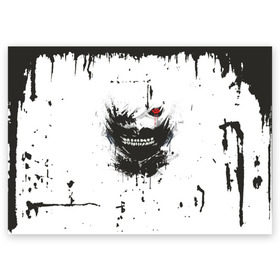 Поздравительная открытка с принтом Kaneki Ken (Tokyo Ghoul) #1 в Екатеринбурге, 100% бумага | плотность бумаги 280 г/м2, матовая, на обратной стороне линовка и место для марки
 | Тематика изображения на принте: anime | kaneki ken | tokyo ghoul | аниме | канеки кен | токийский гуль