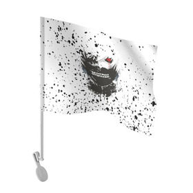 Флаг для автомобиля с принтом Kaneki Ken (Tokyo Ghoul) #3 в Екатеринбурге, 100% полиэстер | Размер: 30*21 см | anime | kaneki ken | tokyo ghoul | аниме | канеки кен | токийский гуль