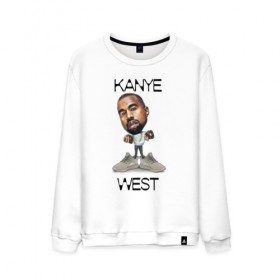 Мужской свитшот хлопок с принтом Kanye West в Екатеринбурге, 100% хлопок |  | kanye west | music | rap | yeezus | кэнье | музыка | рэп