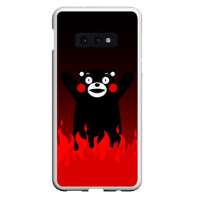 Чехол для Samsung S10E с принтом KUMAMON ВО СЛАВУ САТАНЕ в Екатеринбурге, Силикон | Область печати: задняя сторона чехла, без боковых панелей | Тематика изображения на принте: japanese | kumamon | kumamoto | аниме | игрушка | кумамон | кумамото сапурайдзу | персонаж | талисман | япония