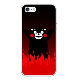 Чехол для iPhone 5/5S матовый с принтом KUMAMON ВО СЛАВУ САТАНЕ в Екатеринбурге, Силикон | Область печати: задняя сторона чехла, без боковых панелей | japanese | kumamon | kumamoto | аниме | игрушка | кумамон | кумамото сапурайдзу | персонаж | талисман | япония