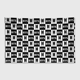 Флаг-баннер с принтом BTS PATTERN в Екатеринбурге, 100% полиэстер | размер 67 х 109 см, плотность ткани — 95 г/м2; по краям флага есть четыре люверса для крепления | bts | bts army | j hope | jimin | jin | jungkook | k pop | pattern | rap monster | rapmon | suga | v | бтс | корея