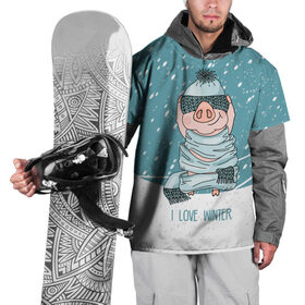 Накидка на куртку 3D с принтом Я люблю зиму в Екатеринбурге, 100% полиэстер |  | Тематика изображения на принте: 