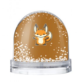 Водяной шар с принтом Дерзкий Лис в Екатеринбурге, Пластик | Изображение внутри шара печатается на глянцевой фотобумаге с двух сторон | fox | foxes | rude | you | грубый | дерзкий | лис | лиса | лисенок | лисичка | лисы
