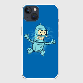Чехол для iPhone 13 с принтом Bender Nevermind в Екатеринбурге,  |  | Тематика изображения на принте: bender | futurama | mult | nevermind | nirvana | simpsons | zoidberg | бендер | зойдберг | мульт | мультик | мультфильм | симпсоны | футурама
