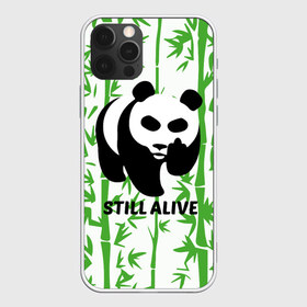 Чехол для iPhone 12 Pro Max с принтом Still Alive в Екатеринбурге, Силикон |  | Тематика изображения на принте: alive | bamboo | green | greenpeace | panga | peace | still | бамбук | грин | гринпис | живая | живой | зеленый | мир | панда | панды | пис