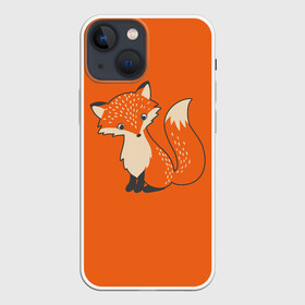 Чехол для iPhone 13 mini с принтом Лисичка в Екатеринбурге,  |  | fox | foxes | ginger | orange | tail | лапки | лис | лиса | лисичка | лисички | лисы | оранжевый | рыжая | рыжий | хвост