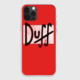 Чехол для iPhone 12 Pro с принтом Duff Beer в Екатеринбурге, силикон | область печати: задняя сторона чехла, без боковых панелей | beer | donut | duff | fun | homer | joke | simpson | simpsons | гомер | дафф | пончик | прикол | приколы | симпсон | симпсоны