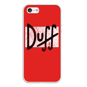 Чехол для iPhone 5/5S матовый с принтом Duff Beer в Екатеринбурге, Силикон | Область печати: задняя сторона чехла, без боковых панелей | beer | donut | duff | fun | homer | joke | simpson | simpsons | гомер | дафф | пончик | прикол | приколы | симпсон | симпсоны