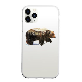 Чехол для iPhone 11 Pro Max матовый с принтом Лесной Медведь в Екатеринбурге, Силикон |  | Тематика изображения на принте: bear | bears | forest | snow | tree | trees | winter | гора | горы | деревья | зима | лес | лесной | медведи | медведь | мишка | мишки | снег