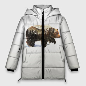 Женская зимняя куртка 3D с принтом Лесной Медведь в Екатеринбурге, верх — 100% полиэстер; подкладка — 100% полиэстер; утеплитель — 100% полиэстер | длина ниже бедра, силуэт Оверсайз. Есть воротник-стойка, отстегивающийся капюшон и ветрозащитная планка. 

Боковые карманы с листочкой на кнопках и внутренний карман на молнии | bear | bears | forest | snow | tree | trees | winter | гора | горы | деревья | зима | лес | лесной | медведи | медведь | мишка | мишки | снег
