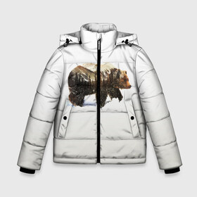 Зимняя куртка для мальчиков 3D с принтом Лесной Медведь в Екатеринбурге, ткань верха — 100% полиэстер; подклад — 100% полиэстер, утеплитель — 100% полиэстер | длина ниже бедра, удлиненная спинка, воротник стойка и отстегивающийся капюшон. Есть боковые карманы с листочкой на кнопках, утяжки по низу изделия и внутренний карман на молнии. 

Предусмотрены светоотражающий принт на спинке, радужный светоотражающий элемент на пуллере молнии и на резинке для утяжки | bear | bears | forest | snow | tree | trees | winter | гора | горы | деревья | зима | лес | лесной | медведи | медведь | мишка | мишки | снег