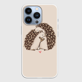 Чехол для iPhone 13 Pro с принтом Любовь Ежиков в Екатеринбурге,  |  | cute | heart | hedgehog | hedgehogs | love | ежи | ежик | ежики | иголки | лапки | любовь | милый | обнимашки | пузико | пузо | сердечки | сердечко | смешной | ушки