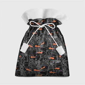 Подарочный 3D мешок с принтом Черные снеговики в Екатеринбурге, 100% полиэстер | Размер: 29*39 см | 2019 | вёдра | верховный | год | искусство | картинка | круто | лучший | мода | молодёжная | морковка | новый год | печенья | подарок | поздравление | праздник | рисунок | рождество | с новым годом