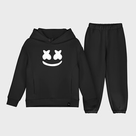 Детский костюм хлопок Oversize с принтом Marshmello в Екатеринбурге,  |  | dj | marshmello | marshmelo | диджей | клубная | клубняк | логотип | маршмелло | маршмеллоу | маршмело | маршмэллоу | музыка | смайлик | улыбка | электронная