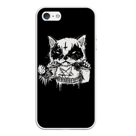 Чехол для iPhone 5/5S матовый с принтом Dark Cat в Екатеринбурге, Силикон | Область печати: задняя сторона чехла, без боковых панелей | cat | cats | dark | kitten | kitty | pussy | satan | дикий | злой | кот | котенок | котик | котики | коты | котята | кошка | кошки | мрачный | сатанист | черный