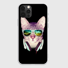 Чехол для iPhone 12 Pro Max с принтом Кот в Наушниках в Екатеринбурге, Силикон |  | cat | cats | kitten | kitty | pussy | диджей | кот | котенок | котик | котики | коты | котята | кошка | кошки | наушники | очки