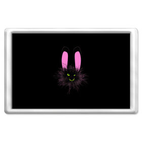 Магнит 45*70 с принтом Мрачный Зайчик в Екатеринбурге, Пластик | Размер: 78*52 мм; Размер печати: 70*45 | creepy | ear | ears | rabbit | rabbits | scary | spooky | жуткий | зайцы | зайчик | зайчики | заяц | кролик | кролики | мрачный | страшный | ухо | уши | ушки