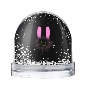 Водяной шар с принтом Мрачный Зайчик в Екатеринбурге, Пластик | Изображение внутри шара печатается на глянцевой фотобумаге с двух сторон | creepy | ear | ears | rabbit | rabbits | scary | spooky | жуткий | зайцы | зайчик | зайчики | заяц | кролик | кролики | мрачный | страшный | ухо | уши | ушки