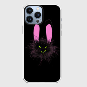 Чехол для iPhone 13 Pro Max с принтом Мрачный Зайчик в Екатеринбурге,  |  | creepy | ear | ears | rabbit | rabbits | scary | spooky | жуткий | зайцы | зайчик | зайчики | заяц | кролик | кролики | мрачный | страшный | ухо | уши | ушки