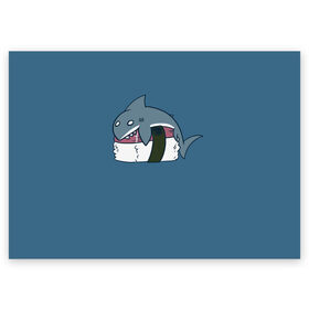 Поздравительная открытка с принтом Суши в Екатеринбурге, 100% бумага | плотность бумаги 280 г/м2, матовая, на обратной стороне линовка и место для марки
 | fish | fishes | lake | ocean | river | sea | sushi | water | вода | море | озеро | океан | раба | река | ролл | роллы | рыбка | рыбки | рыбы | суши
