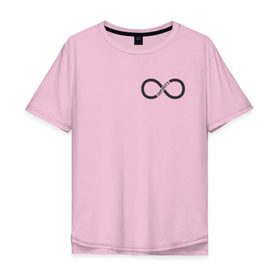 Мужская футболка хлопок Oversize с принтом Infinity в Екатеринбурге, 100% хлопок | свободный крой, круглый ворот, “спинка” длиннее передней части | Тематика изображения на принте: infinity | бесконечность | инфинити