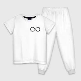 Детская пижама хлопок с принтом Infinity в Екатеринбурге, 100% хлопок |  брюки и футболка прямого кроя, без карманов, на брюках мягкая резинка на поясе и по низу штанин
 | Тематика изображения на принте: infinity | бесконечность | инфинити