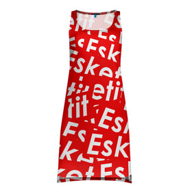 Платье-майка 3D с принтом ESKETIT LIL PUMP в Екатеринбурге, 100% полиэстер | полуприлегающий силуэт, широкие бретели, круглый вырез горловины, удлиненный подол сзади. | esketit | gucci gang | lil pump | pattern | гуччи ганг | лил памп