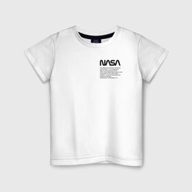 Детская футболка хлопок с принтом Heron Preston NASA в Екатеринбурге, 100% хлопок | круглый вырез горловины, полуприлегающий силуэт, длина до линии бедер | heron preston nasa | wikipedia | как у джарахова | космическое агентство | космос | наса | стиль | хайп