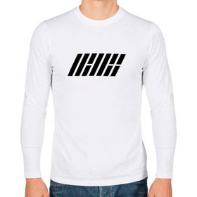 Мужской лонгслив хлопок с принтом iKON logo в Екатеринбурге, 100% хлопок |  | ikon | k pop | return | айкон