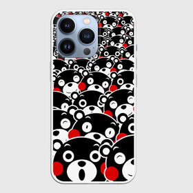Чехол для iPhone 13 Pro с принтом Узор кумамонов в Екатеринбурге,  |  | bear | japanese | kumamon | kumamoto | аниме | игрушка | кумамон | кумамото сапурайдзу | медведь | мишка | персонаж | талисман | япония