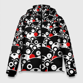 Мужская зимняя куртка 3D с принтом KUMAMON в Екатеринбурге, верх — 100% полиэстер; подкладка — 100% полиэстер; утеплитель — 100% полиэстер | длина ниже бедра, свободный силуэт Оверсайз. Есть воротник-стойка, отстегивающийся капюшон и ветрозащитная планка. 

Боковые карманы с листочкой на кнопках и внутренний карман на молнии. | bear | japanese | kumamon | kumamoto | аниме | игрушка | кумамон | кумамото сапурайдзу | медведь | мишка | персонаж | талисман | япония