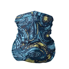 Бандана-труба 3D с принтом Ван Гог. Звездная Ночь в Екатеринбурге, 100% полиэстер, ткань с особыми свойствами — Activecool | плотность 150‒180 г/м2; хорошо тянется, но сохраняет форму | вангог | живопись | искусство | картина | краска | синий | художник