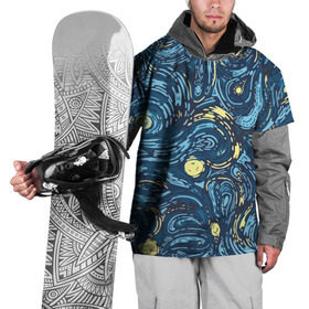 Накидка на куртку 3D с принтом Ван Гог. Звездная Ночь в Екатеринбурге, 100% полиэстер |  | вангог | живопись | искусство | картина | краска | синий | художник